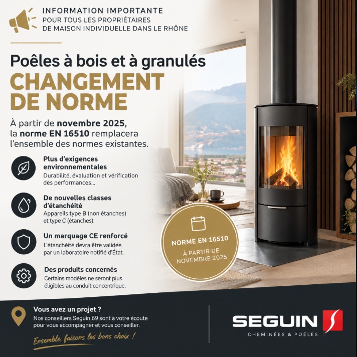 Changement de norme : attention à vos poêles et conduits concentriques dès novembre 2025 !